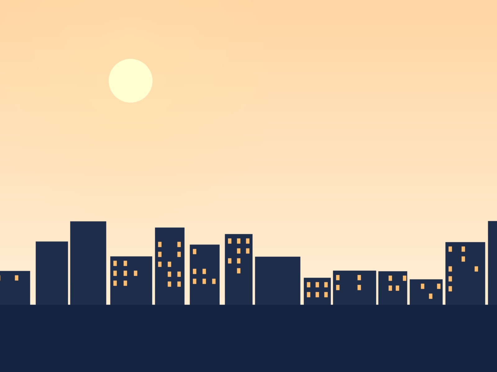 A warm golden-hour Siliguri skyline